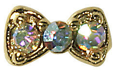 Mode Nail Nail-on Jewelry Mini Ribbon Mini Gold Aurora Crystal 4pcs