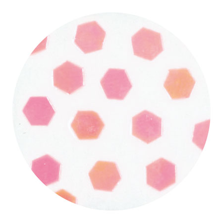 Erikonail ERI-180 Jewelry Collection Peach Pink Hexagon Hologram 2.5mm