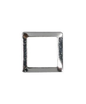 Pieadra Outlined Square Studs Silver 2mm 50pcs
