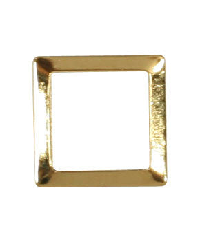Pieadra Outlined Square Gold 4mm 50pcs