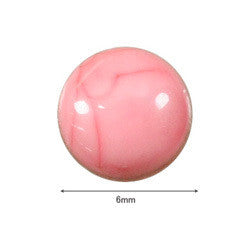Pieadra Earth Stone Round 6mm Pink 10pc