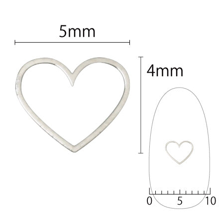 SHAREYDVA Soft Heart 5mm Silver 8PC