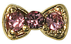 Mode Nail Nail-on Jewelry Mini Ribbon Mini Gold Pink 4pcs