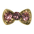 Mode Nail Nail-on Jewelry Mini Ribbon Mini Gold Pink 4pcs