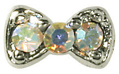 Mode Nail Nail-on Jewelry Mini Ribbon Mini Silver Aurora Crystal 4pcs